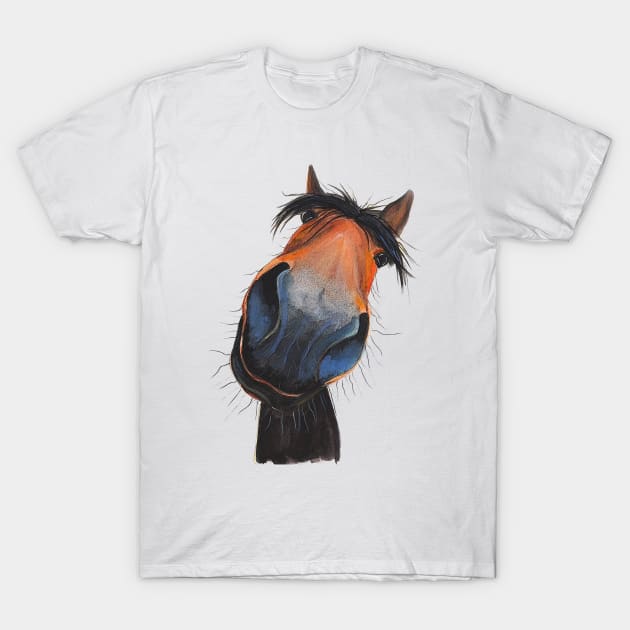 Happy Horse ' HaPPY DaVE ' by Shirley MacArthur T-Shirt by ShirleyMac